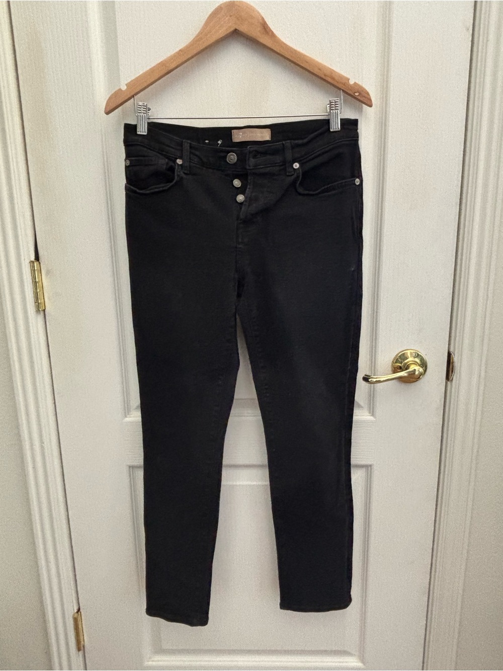 Women's 7 for all man kind Black Skinny Jeans